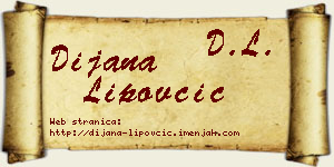 Dijana Lipovčić vizit kartica